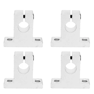 Imagen de Soporte de guía sujeción riel Movimiento Lineal SK12 4 Piezas para Eje 12 mm diámetro, aleación Aluminio, Accesorio sujeción, Herramienta Industrial