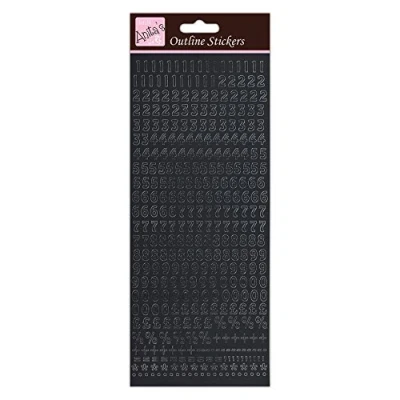 Imagen de Anita&#039;s Pegatinas de números pequeños, color negro