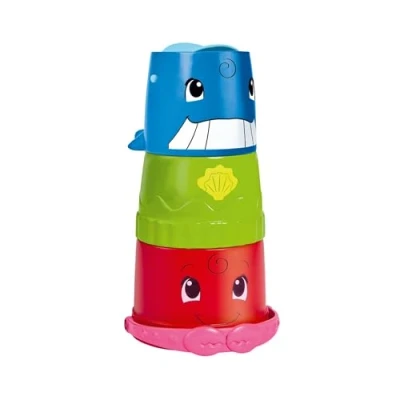 Imagen de Simba ABC Cubo con Vaso apilable, Color Azul/Verde/Rojo/Rosa, Small (4006592040680)
