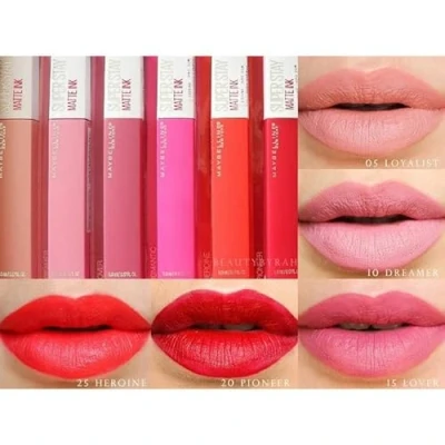 Imagen de Maybelline New York, Superstay Matte Ink, Pintalabios Líquido Mate de larga duración, Color altamente pigmentado, Tono 325 Shot Caller, 30 g