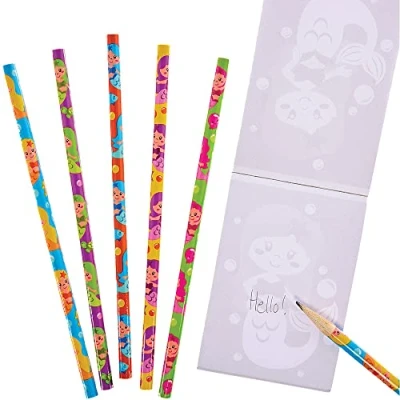 Imagen de Baker Ross FX789 Lápices sirena Pack de 15, Relleno para bolsas fiestas infantiles