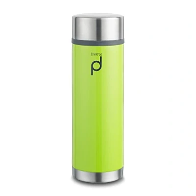 Imagen de DRINKPOD Pioneer Termo de cápsula aislada al vacío a Prueba Fugas, Acero Inoxidable, Verde, 21 x 7 cm