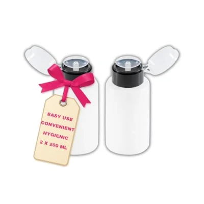 Imagen de LALILL 2 Piezas Dispensadores Bomba Set de Botellas para Líquidos Removedor Esmalte Uñas Manicura 200 ml