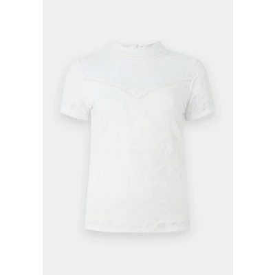 Imagen de Vila Clothes Vistasia S/s Lace Top Noos, Camiseta sin Mangas Mujer, Blanco (Cloud Dancer Cloud Dancer), 38 (Talla del Fabricante: Small)
