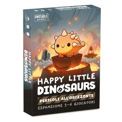 Imagen de Asmodee: Happy Little Dinosaurs: Peligros en el Horizonte, 8+ Años, 2 6 Jugadores, Edición Italiano