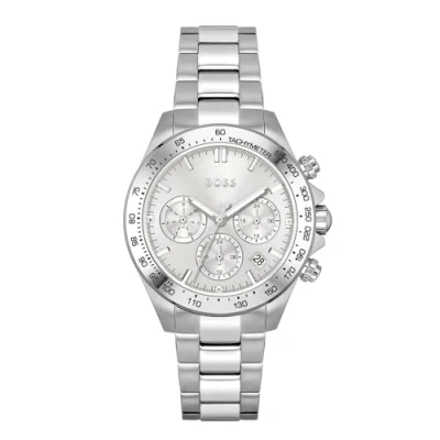 Imagen de BOSS Reloj Analógico de Cuarzo multifunción para mujer con Correa en Acero Inoxidable plateada 1502616