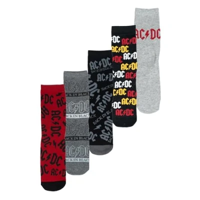 Imagen de United Labels 5 pares de calcetines para hombre AC/DC multicolor, 40 45, hombre, Rockband, 45