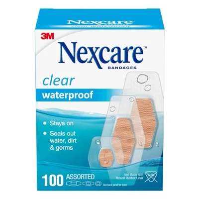 Imagen de Nexcare Waterproof Bandages 100/Pkg Assorted Sizes 432 100