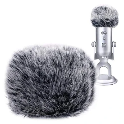 Imagen de Blue Yeti Funda Micrófono Furry Parabrisas Mic Wind Fur Reduce el Ruido del Viento Compatible con y Pro por YOUSHARES