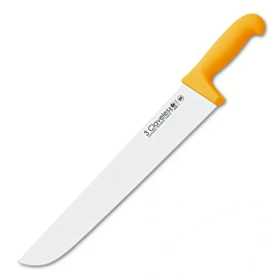 Imagen de 3Claveles 1390 Cuchillo carnicero, 36 cm, color amarillo