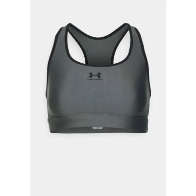 Imagen de Under Armour UA HG MID Padless Sujetadores deportivos con sujeción media, Mujer, Talla: XS, Pitch gray/black