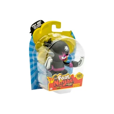 Imagen de Fart Ninjas Figuras de colección Shadow Stinker Series 9 10 Ruidos Pets un realismo hilarante 5 años y + Regalos Juguetes 8 coleccionables, Negro