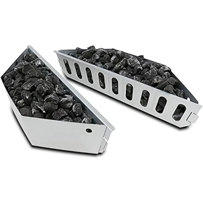Imagen de GFTIME Barbacoa Cestas de carbón para Parrillas Weber 57 cm, Soportes Combustible briquetas hervidor cm y 7403, 2 PCS