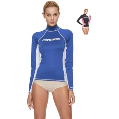 Imagen de Cressi Rash Guard Traje, Mujer, Azul Royal/Blanco, S/2 (38)