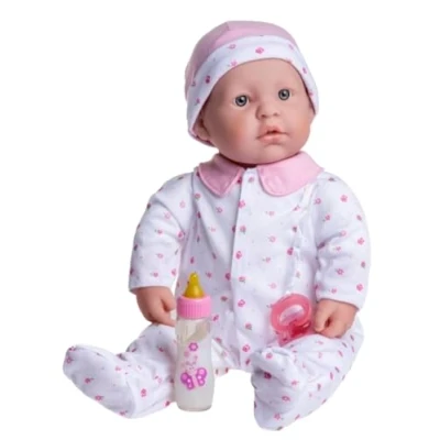 Imagen de JC TOYS Muñeca La Baby de 51 cm Tiene Cuerpo Blando y Lavable, biberón mágico Chupete, Rosa, diseñado en España, +2 años