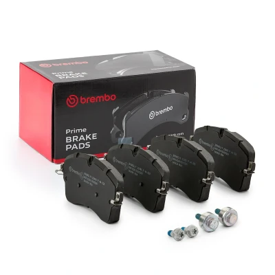 Imagen de BREMBO P 44 028 Juego de pastillas freno excl. contacto avisador desgaste con tornillos pinza sin accesorios