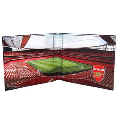 Imagen de Arsenal FC Cartera Oficial con el Escudo Grabado Negro Multicolor