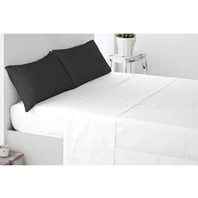 Imagen de Miracle Home. Fundas de almohada, 2 unidades, 70 x 50. Cama 135, Negro