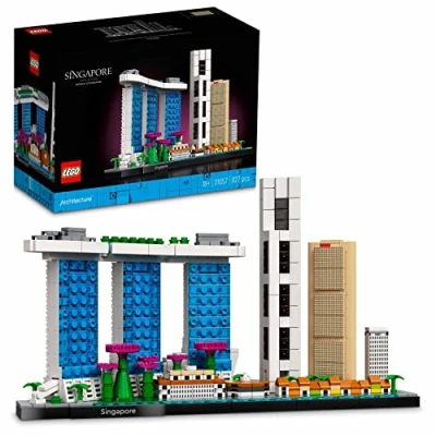 Imagen de LEGO Architecture Singapur Kit de Construcción Creativa y Manualidades para Adultos, Maqueta Construir Monumentos, Colección Ciudades, Regalo Hombres Mujeres 21057