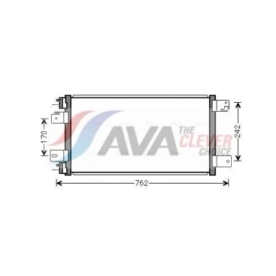 Imagen de AVA COOLING SYSTEMS JE5074 Condensador sin secador 15,5mm Aluminio 321mm R134a