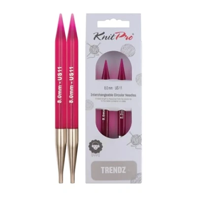Imagen de KNITPRO Trendz: Knitting Pins: Circular: Interchangeable: 8.00 mm, Vibrante, Multicolor, 8,00 mm