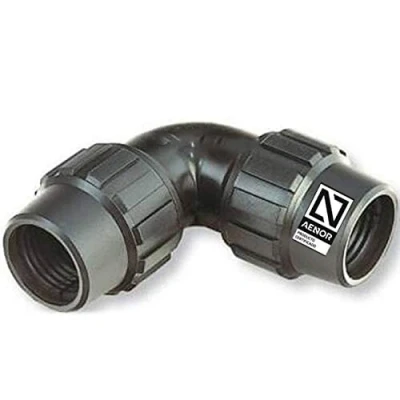 Imagen de Suinga CODO igual POLIETILENO 25MM. Producto con certificado AENOR utilizado en tuberías PE 25 mm 3/4&quot; para uso fontanería, riego y obras.