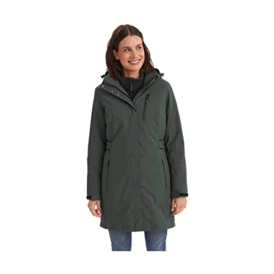 Imagen de killtec Mujer Parka/parka funcional con capucha cremallera KOW 165 WMN PRK, dunkel blaugrün, 36, 37726 000