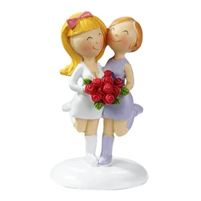 Imagen de Pareja de novias lesbianas: 9 cm, polirresina