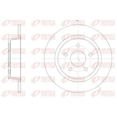 Imagen de REMSA 61459.00 Disco de freno Eje trasero 279,8, 279,8 11 5 macizo FORD: KUGA 2, C Max Tourneo Connect / Grand V408 Familiar