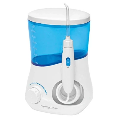 Imagen de ProfiCare Irrigador bucal para una limpieza óptima de los dientes, Water Flosser limpiar y masajear las encías la lengua, también se puede utilizar como limpiador interdental, con temporizador 2 minutos, PC MD 3005