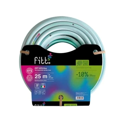 Imagen de FITT NTS ECO 3/4&quot; (19mm) 25 m Manguera para Riego de Jardín, Robusta y Maleable, Uso Intensivo. Más ligera sostenible