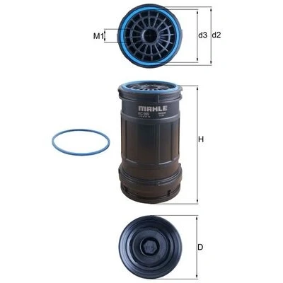Imagen de MAHLE ORIGINAL KC 699D Filtro Combustible enroscable SCANIA: P,G,R,T series, MERCEDES BENZ: UNIMOG, ATEGO 2, ATEGO, FIAT: Linea