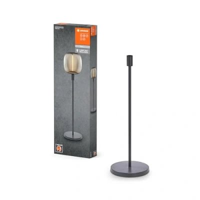 Imagen de LEDVANCE lámpara de pie decorativa con casquillo E27, soporte corto (altura 78cm), gris oscuro, cable alimentación 1,8m, LED OSRAM 1906 a juego disponible por separado