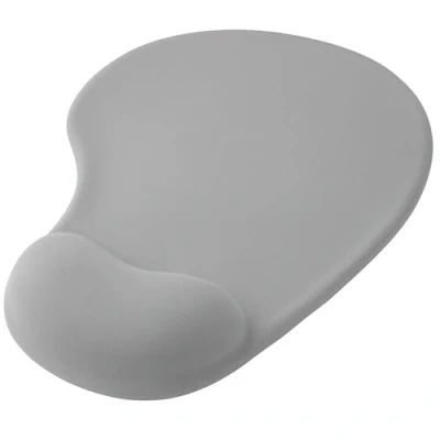 Imagen de OcioDual Alfombrilla con Reposamuñecas para Ratón, Color Gris, Alfombra Ergonómica Apoyo de Gel, Tejido Tela Suave Base Goma Antideslizante Ratones Láser y Ópticos