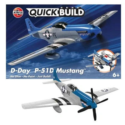 Imagen de Airfix QUICKBUILD D Day P 51D Mustang, Kit de modelado