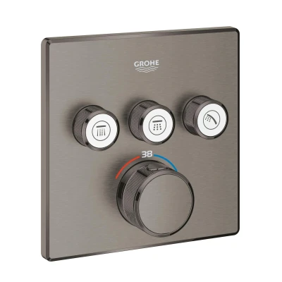 Imagen de Grohe 1SC 29124DC0 Grohtherm Smartcontrol Termostatica cuadrada, Acero inoxidable