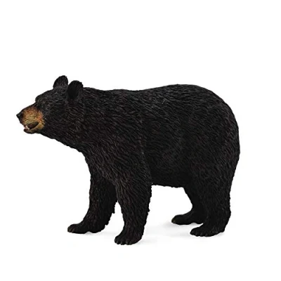 Imagen de Collecta COL88698 American,Bear,Fish Figura, sólido, Color Negro, 3.5&quot;&quot; L x 2.4&quot;&quot; H (88698)