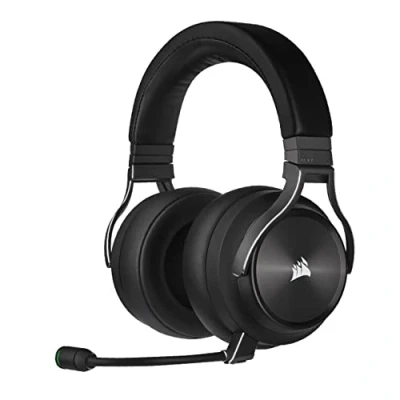 Imagen de Corsair VIRTUOSO RGB WIRELESS XT Auriculares para Juegos Multiplataforma con Bluetooth Dolby Atmos Micrófono Omnidireccional Compatible iCUE PC, Mac, PS5, PS4, Nintendo Switch, Móvil Pizarra