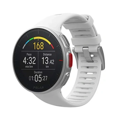 Imagen de Polar Vantage V Reloj Premium con GPS y Frecuencia Cardíaca, Multideporte Perfil de Triatlón, Potencia Running, Batería Ultra Larga, Resistente al Agua, M/L, Blanco