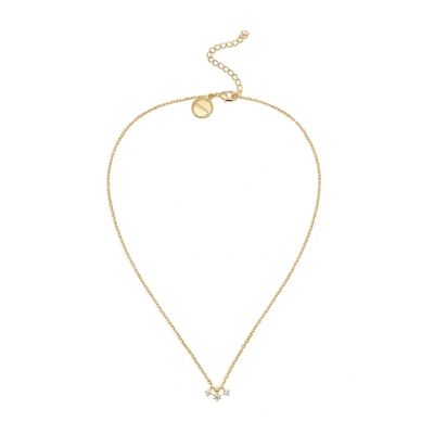 Imagen de SINGULARU Collar Luzia. Cadena en Latón con Acabado Baño de Oro 18 Kt. Colgante Circonitas Joyas para Mujer
