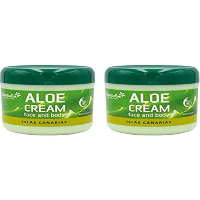 Imagen de TABAIBALOE Crema Aloe Vera Facial y Corporal Vera, 300 ml X 2 Unidades, 600 Mililitross