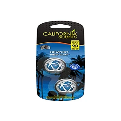 Imagen de California Car Scents Ambientador De Coche con Fragancia, Olor Y Esencias a New Car, Aroma Nuevo (minidifusores, 2uds), Color Standard,