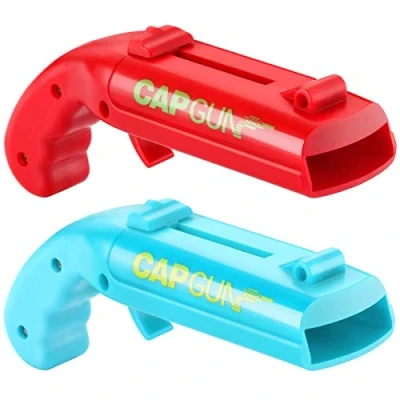 Imagen de Abrebotellas, 2 Pack Cap Gun, Abridor de Cerveza con Pistola, Juegos Cerveza, Botellas para fiestas en casa, barbacoa al aire libre, juego creativo, regalo divertido (2)