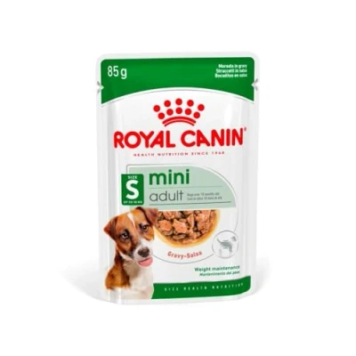 Imagen de Royal Canin Mini Adult 12 x 85 g Alimento húmedo para perros pequeños adultos Puede utilizarse una nutrición óptima de razas pequeñas