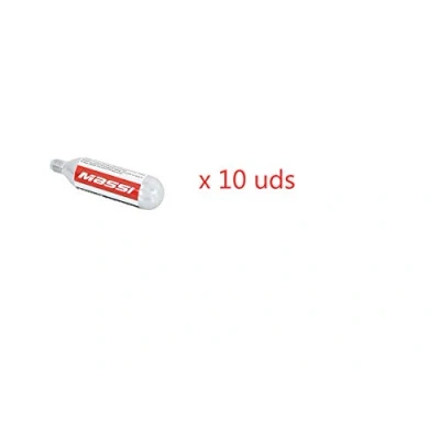 Imagen de massi Pack de 10 Cartuchos co2 16g para inflar Tus neumáticos fácilmente