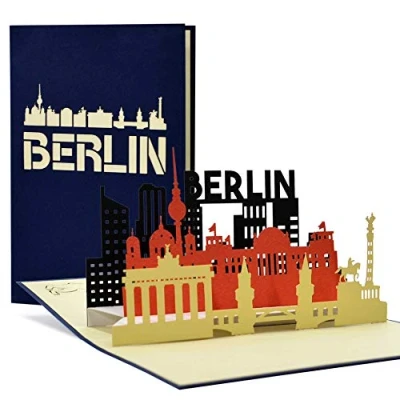 Imagen de Cupon regalo para escapadas fin de semana a Berlin; tarjeta pop up parejas y tarjetas felicitación 3d amigos como souvenirs alemania, A109