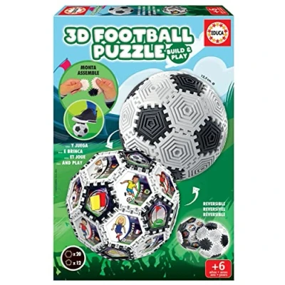 Imagen de Educa 3D Puzzle Balón con 32 Piezas y el Que Podrás Jugar Monta Distintas Formas. A Partir de 6 7 8 años (19210)