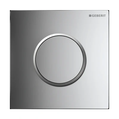Imagen de Geberit Sistema De Descarga Para Urinarios Con Accionamiento Neumático, Pulsador Serie 10: Cromado Brillante/Cromado Mate/Cromado Brillante (116.015.KH.1)