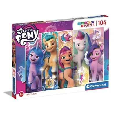 Imagen de Clementoni 104pzs Does Not Apply 104 Piezas My Puzzle Infantil Personajes Little Pony, a Partir de 6 años (25732), Multicolor, M