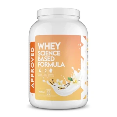Imagen de WFN Approved Whey Vainilla 1 kg Proteína en polvo con lactasa de suero muy soluble Fabricado Alemania Probado laboratorio externo